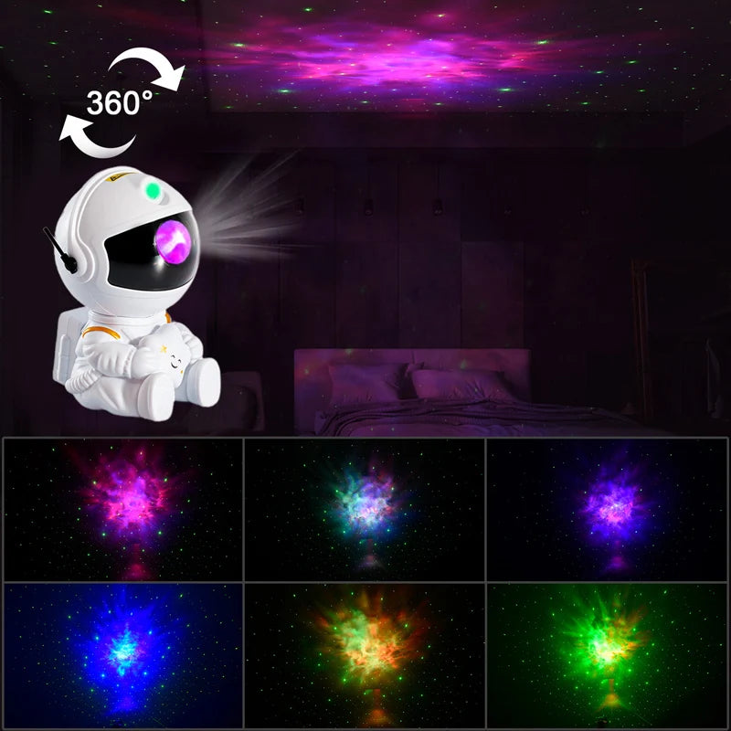 Galaxy Star Astronaut Projector LED Night Light Starry Sky Porjectors Lamp Decoration Bedroom Room Decorative for Children Gifts